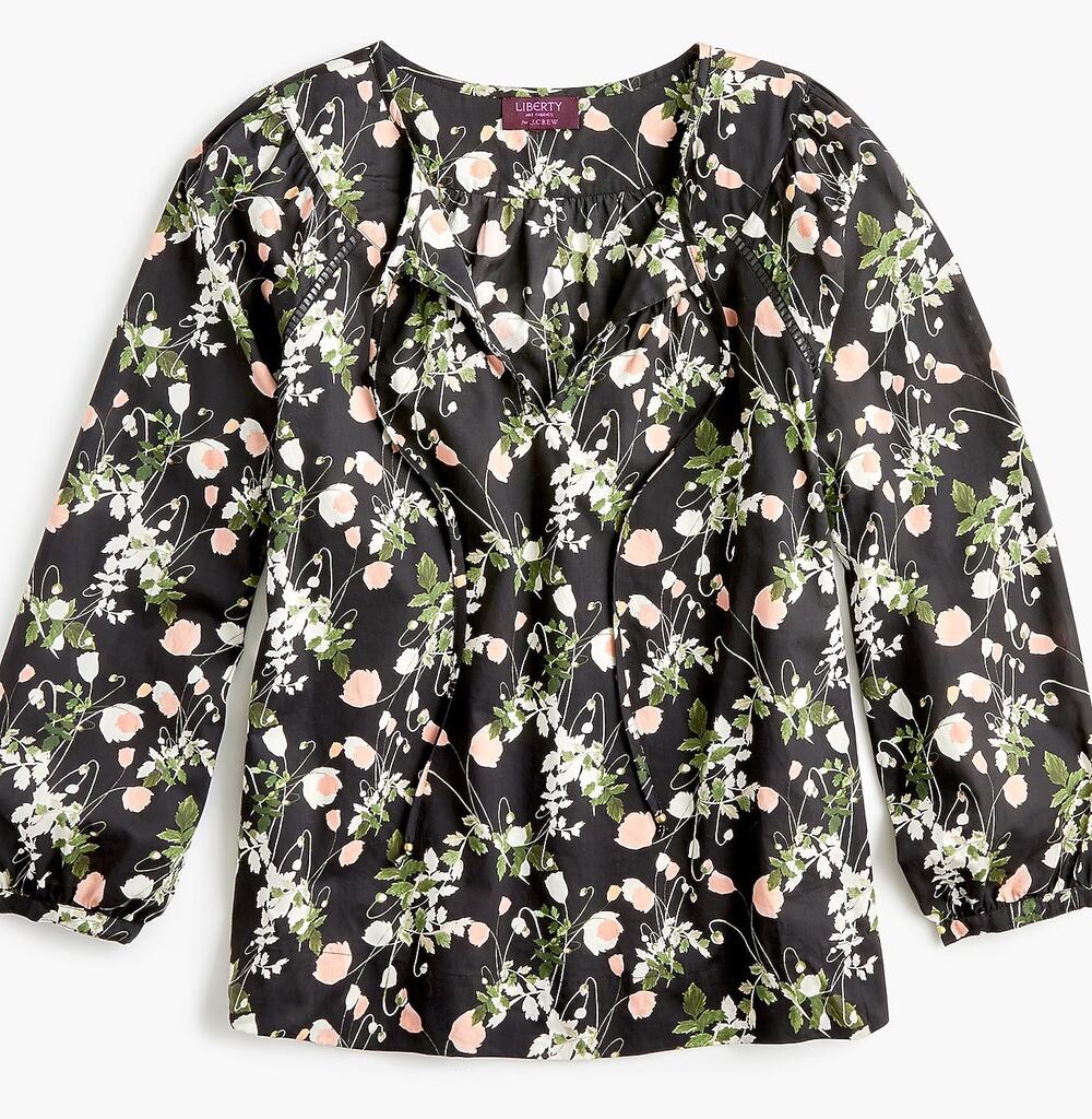 J.Crew Point Sur peasant top in Liberty® poppy dream Small S